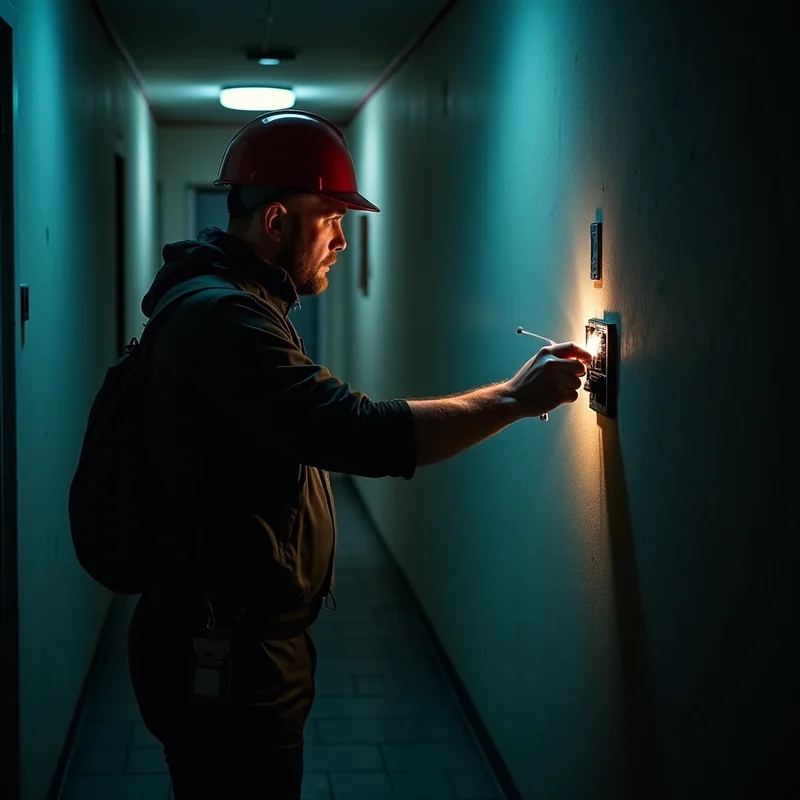 Electrician responding to an emergency call-out