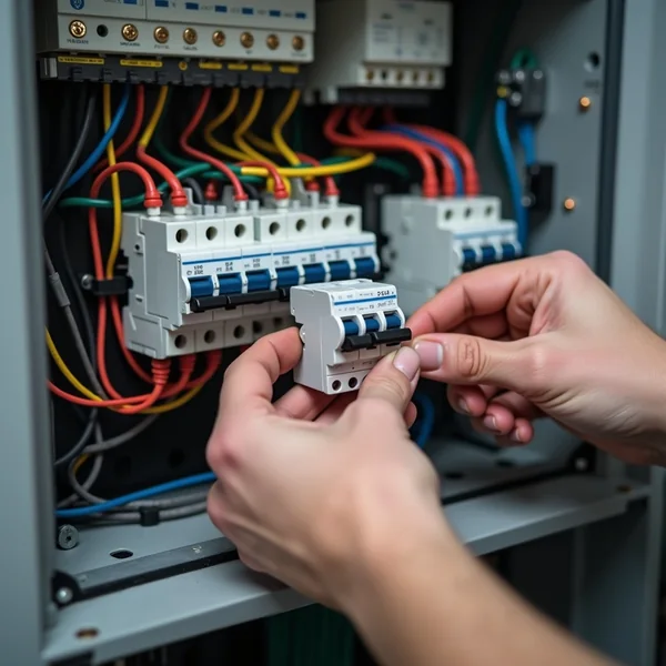 Circuit breakers in a German consumer unit